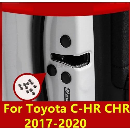For Toyota C-HR CHR 2017-2020Car Door Lock Screw Protector Sticker Cover Cap Anti-Rust Waterproof Accessories Trim Screws Covers