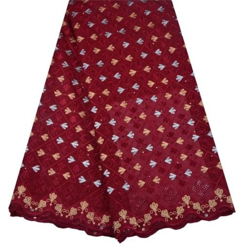 Nigerian Wine Color Lace Fabrics 2018 African Swiss Voile Lace High Quality Swiss Voile Lace In Switzerland For Wedding 1318