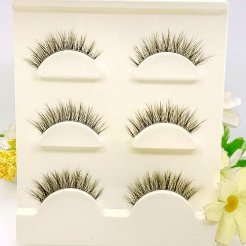 NEW 3pair Mink Eyelashes Clear Band EyeLashes Crisscross Transparent Band False Eyelashes Handmade Dramatic Lashes Upper Lash