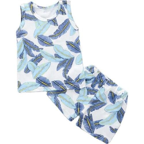 New Summer Baby Boys Girs Clothes Set Fashion Children Cotton Vest Shorts 2Pcs/set Toddler Casual Sport Clothing Kids Tracksuits