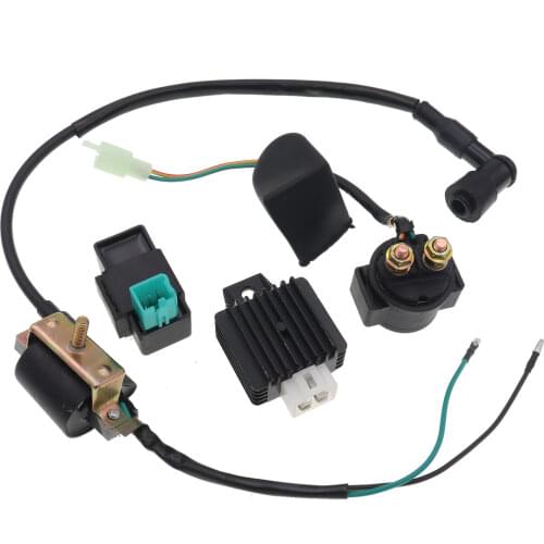 New 12V Ignition Coil 5 Pin CDI Regulator Rectifier Relay for 50cc 70cc 90cc 110cc 125cc Chinese ATV Quad Dirt Bike