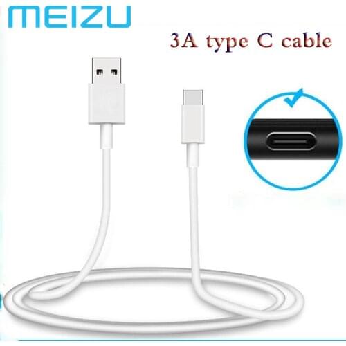 Original MEIZU 3A type c cable 100cm fast charging data cord for meizu 17 16 15 16th plus m15 E2 E3 16s pro note 6 6 9 pro 6s 7