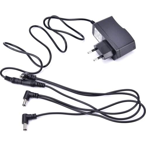 EU Guitar Effects Pedal 9V Electrode Power Harness Cable Splitter Lead Adapter