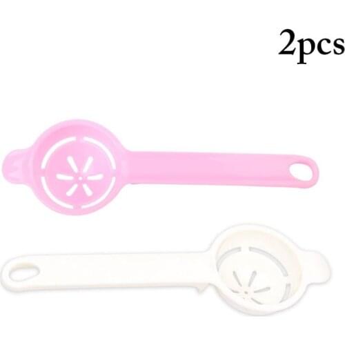 2PCS Plastic Egg Separator White Yolk Sifting Creative Home Kitchen Chef Dining Cooking Gadget For Household Kitchen Egg Tool