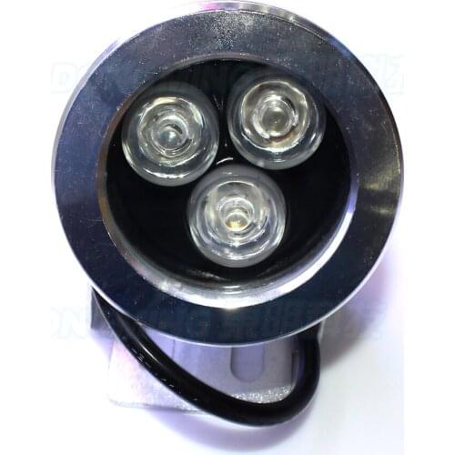 Silver cover underwater led lights blue red green DC 12V 3W underwater led lamp flat lens underwater pool lights