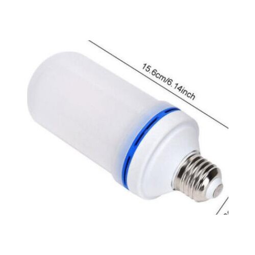 Blue 4 Modes E27/E26 LED Fake Fire Burning Light Flicker Flame Lamp Bulb