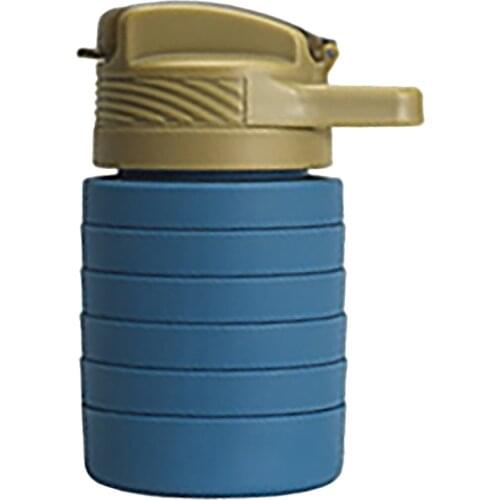 Collapsible Water Bottle Reusable 550Ml Silicone Foldable Water Bottles For Gym Camping Hiking Travel Sports