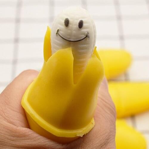 Stress Pressure Relief Relax Novelty Fun toys Funny Anti Stress Ball Toys Squeeze Banana BallGeek Gadget Vent