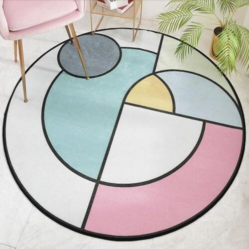 Modern Round Carpet Living Room Coffee Table Home Bedroom Hanging Basket Mat Bedside Blanket