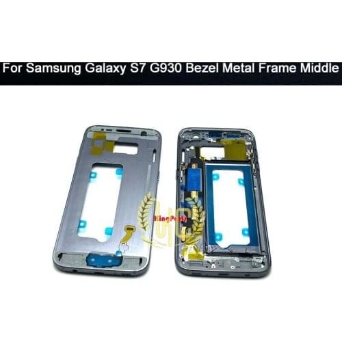 Middle Frame For Samsung Galaxy S7 G930 S7 Edge G935 Mid Bezel Metal Frame Housing Chassis with Side Key Replacement Parts
