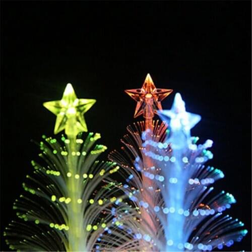 1pcs New Christmas Tree Lamp Light Colorful LED Fiber Optic Nightlight Children Xmas Gift Xmas Decoration Night Light-Up Toy