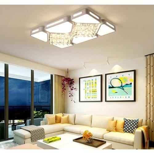 LED ceiling lamp acrylic super bright atmospheric living room lamp modern minimalist rectangular bedroom crystal ceiling lamp