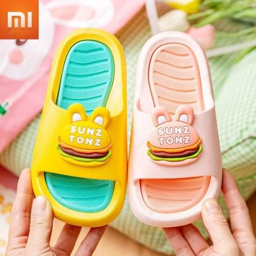 NEW Hamburger Slippers for Boys Girls New Summer Kids Beach Shoes Baby Toddler Soft Indoor Slippers Children Slippers Xiaomi