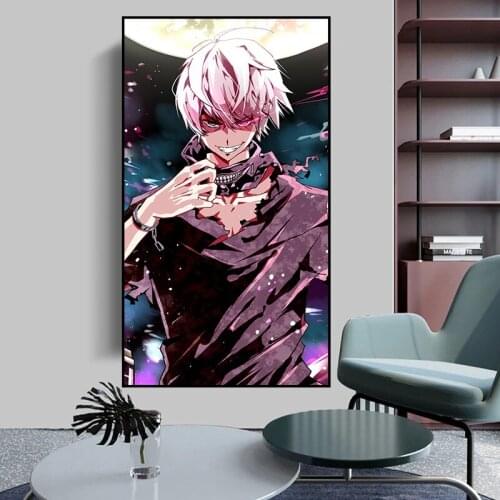 Tokyo Ghoul Poster Anime Manga Scroll Poster Wall Art Print Decor,50 x 70 cm,No Frame