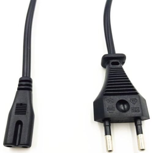 Universal 1.5m EU Standard to 2-Pin Plug AC Power Cable Lead Cord New High Quality Supply Cable Lead Wire Power for Electrique