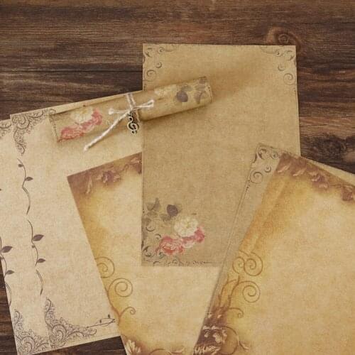 Retro Vintage Kraft Envelope Letter Pad Set Valentines Day Love Letter with Rope Accessories Invitation Envelopes Writing Paper