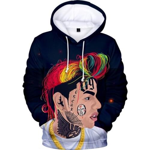 High Quality 3D Printed 6IX9INE Hoodies sweatshirts Men/women Autumn Winter Pullovers casual Clothing 3D Top Peculiar All-match
