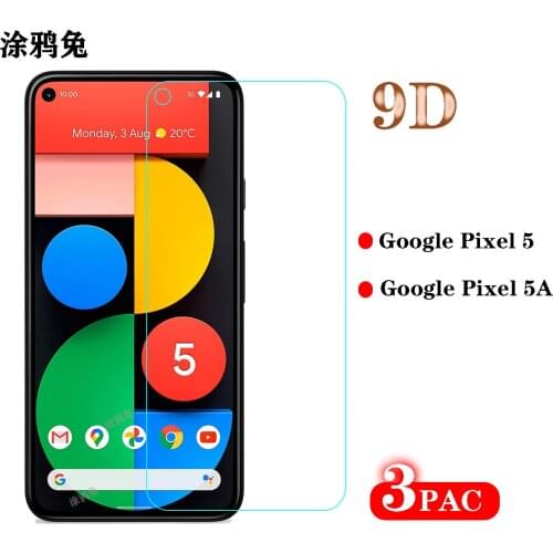 3PCS Full Cover Tempered Glass On the For Google Pixel 5 6 5A Screen Protector On For Google Pixel5A Pixel5 Pixel6 pro 4 xl