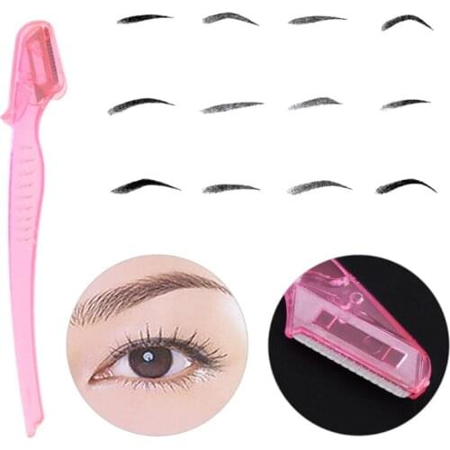 Women Eyebrow Hair Removal Safety Razor Trimmer Shaper Shaver Blade Foldable New D5BF