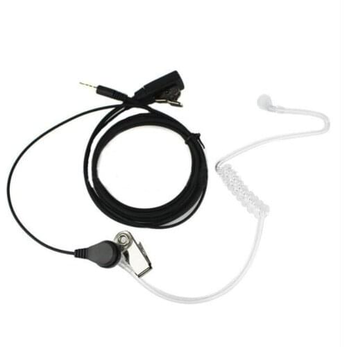 10pc 1pin 3.5mm Plug Jack Earphone Headset Earpiece W/PTT Mic Air Tube Acoustic Covert For Agents Mobile Phone Surveillance