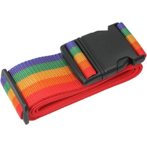1PCS Adjustable Nylon Luggage Backpack Bag Baggage Rainbow Belt Luggage belt Travel Luggage Suitcase Straps