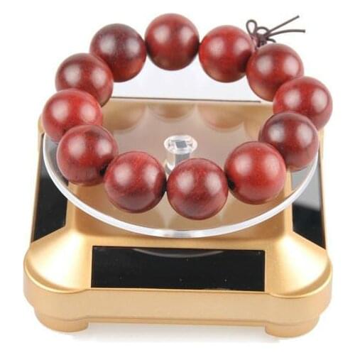 1piece 360Turntable Rotating Solar Showcase Jewelry Watch Ring Phone Stand Display Jewelry Organizer Hard Display Stand