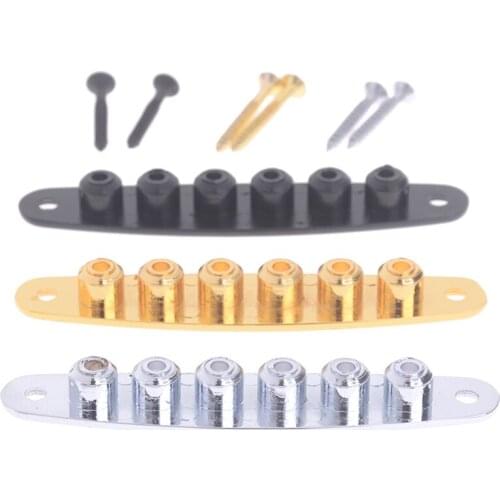 1Pcs Electric Guitar Bridge String Thru Body Ferrules Bushing Plate