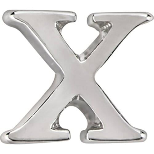 10pcs Silver letter X Charm floating charms for Living glass locket