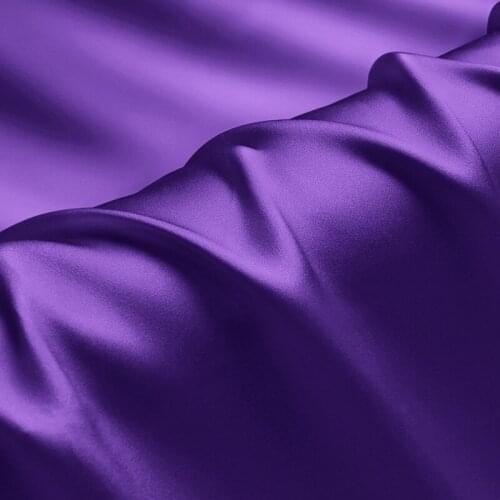 100% silk charmeuse satin 19mm 114cm(45") width purple color mulberry silk fabric NO.34