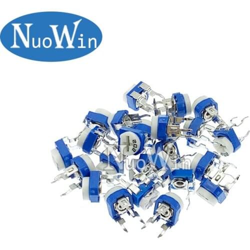 130pcs Trimming Potentiometer RM-065 top adjustment 100ohm-1Mohm RM065 Variable Resistors Assorted Kit 13Type*10pcs=130pcs