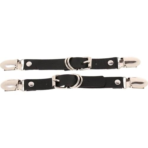 2 Black Adjustable PU Leg Garter Belt Suspender Strap Black Harajuku Punk Suspender Clip Belt