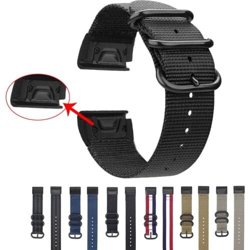 26mm Nylon Strap For Garmin Fenix 5X Plus 6X Pro /3 HR/TACTIX DELTA Quick Fit Bracelet For Garmin Enduro/Descent mk1 Accessories