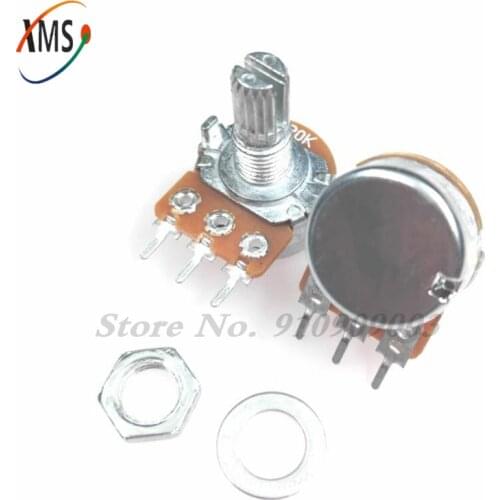 5pcs WH148 B1K B2K B5K B10K B20K B50K B100K B250K B500K B1M 3pin 15mm 1K 2K 5K 10K 20K 50K 100K 250K 500K 1M