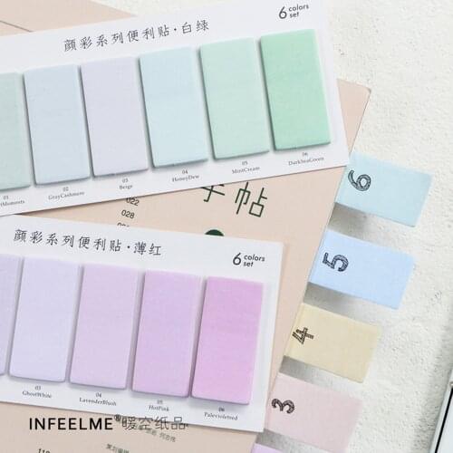 120pages Creative Gradient Color Memo Pad Sticky Notes Student Sticker Index Posted It Planner Notepads Office School Supplies