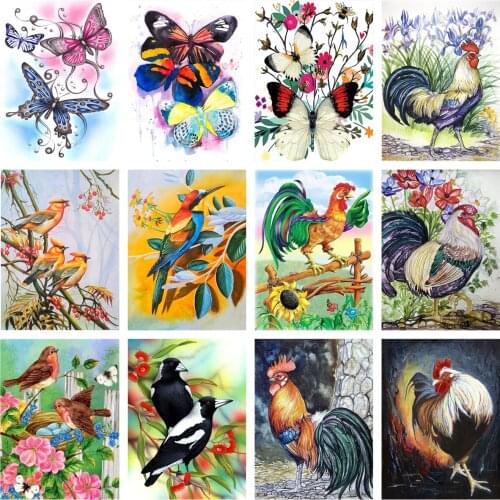 Diamond Painting Brand New 5d Diy Bird Animal Butterfly Diamond Mosaic Garden Cross Stitch Kit Home Decoration Handmade Gift