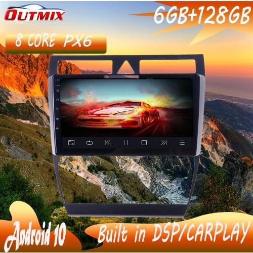 For Audi A6 1998-2006 Car radio player Android 10 PX6 64GB GPS Navigation Multimedia Player Radio