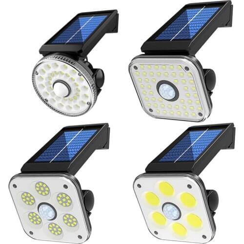 Sensor Security Solar Lamp Emergency Wall Light Automatically Waterproof PIR Motion Outdoor Recharging Fence Landscape