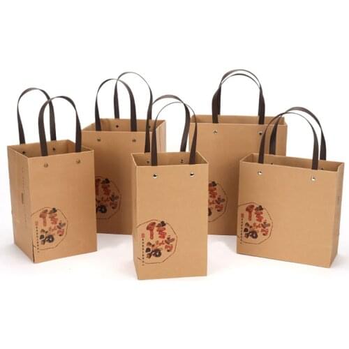 Star Packaging Custom Logo Printed Eco Recycle Take Away Food Packaging Brown Paper Rope Handle Craft Paper Bag