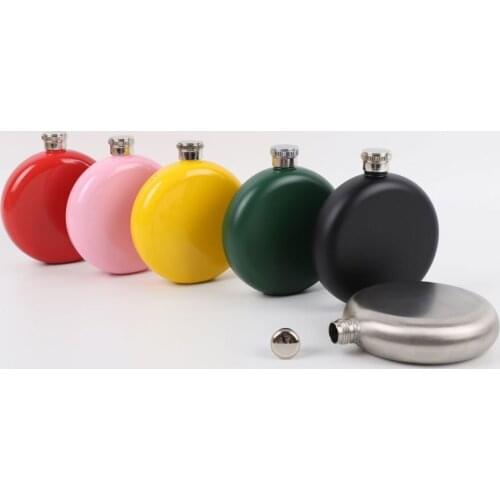 5oz Customized Hip Flask Stainless Steel Russian Wine Mug Flask for Alcohol Whisky Bottle Pocket Drinkware Bridesmaid Gift