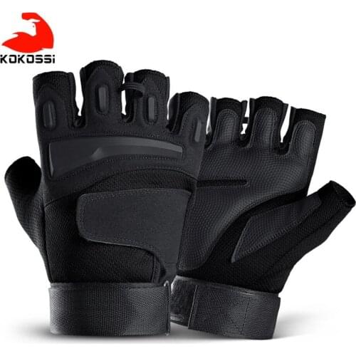 KoKossi Breathable Half Finger Cycling Gloves Anti Slip Pad Motorcycle MTB Road Bike Gloves Men Women Sports Bicycle Gloves