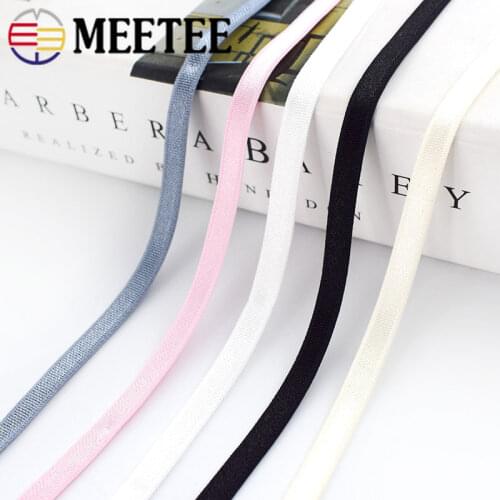 10/21/44M 6mm Nylon Elastic Bands Bra Shoulder Strap for Underwear Belt Tape Lace Trim DIY Sewing Clothing Accessories EB041