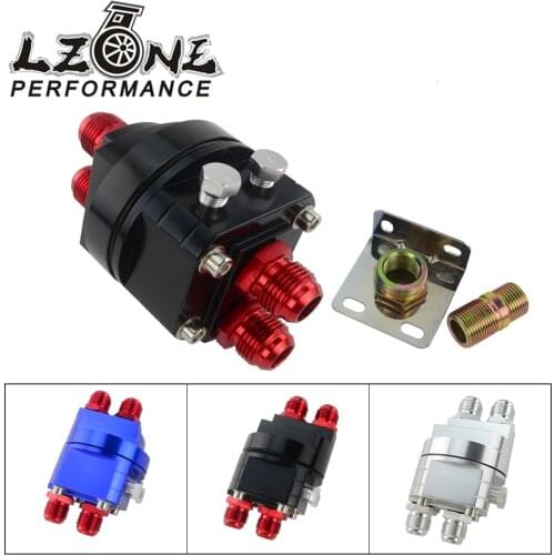 LZONE - ALUMINUM OIL FILTER RELOCATION MALE FITTING ADAPTER KIT 3/4X16 AND 20X1.5 OIL SANDIWCH ADAPTER JR6724