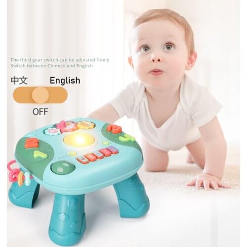 Music Lamplight Table Baby Toys Learning Machine Educational Toy Music Hand Drum Toy Musical Instrument Mini Study Table