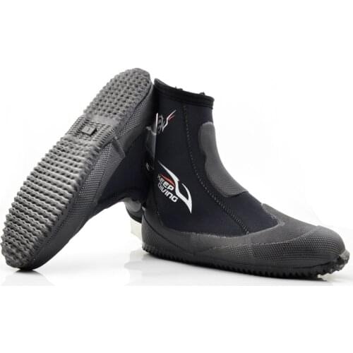 5MM Neoprene Scuba Diving Boots Water Shoes Vulcanization Winter Cold Proof High Upper Warm Fins Spearfishing Shoes XS-3XL