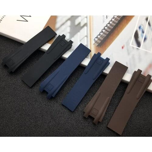 New Black Blue Brown nature silicone Rubber Watchband Watch Band for Ulysse Nardin strap for EXECUTIVE 243 26mm Man free tool