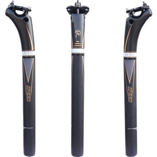 FCFB full carbon fiber road bicycle seatpost MTB bike parts seat post carbon 27.2 30.8 31.6* 350 400mm matte aero low drag seat