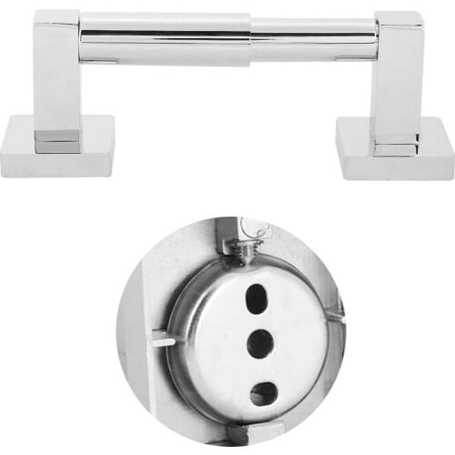 Dropshipping Roll Paper Holder Stainless Steel Wall Mounted Roll Towel Paper Rack Holder Telescopic Rod For Home Bathroom