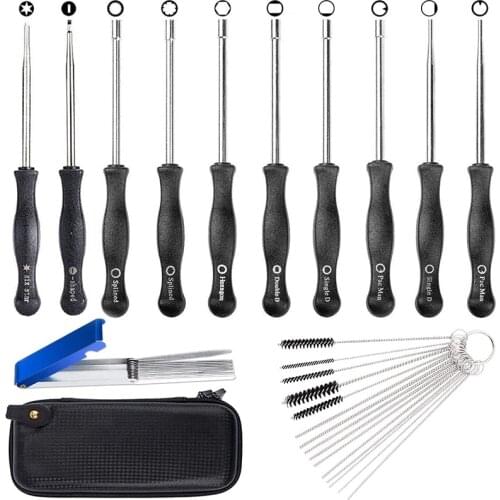 Carburetor Adjusting Tools for 2 Cycle Small Engine Husqvarna Chainsaw Weed Eater Troy Bilt Etc with Bag,Brush