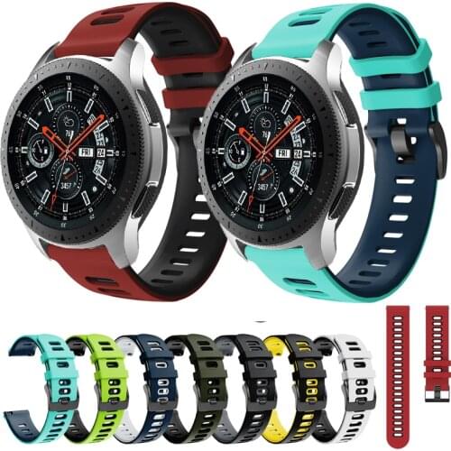 22mm Silicone Wristbands For Samsung Galaxy Watch 46mm Gear S3 Classic/Frontier Galaxy Watch 3 45mm Bracelet For Huawei GT Strap