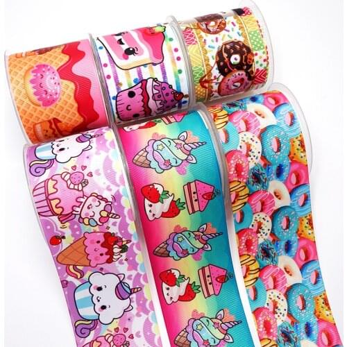 DIY Handmade Materials Printed Grosgrain Ribbon 50 Yard Per Size 34328